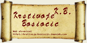 Krstivoje Bosiočić vizit kartica